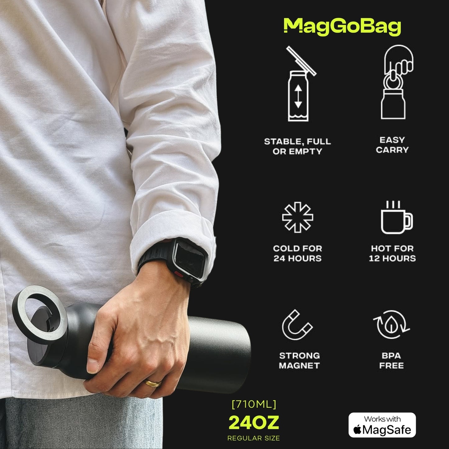 MagGoBag™ Magnetic Bottle